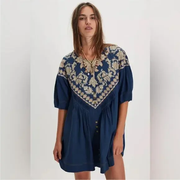 Free People Orson Mini Dress L